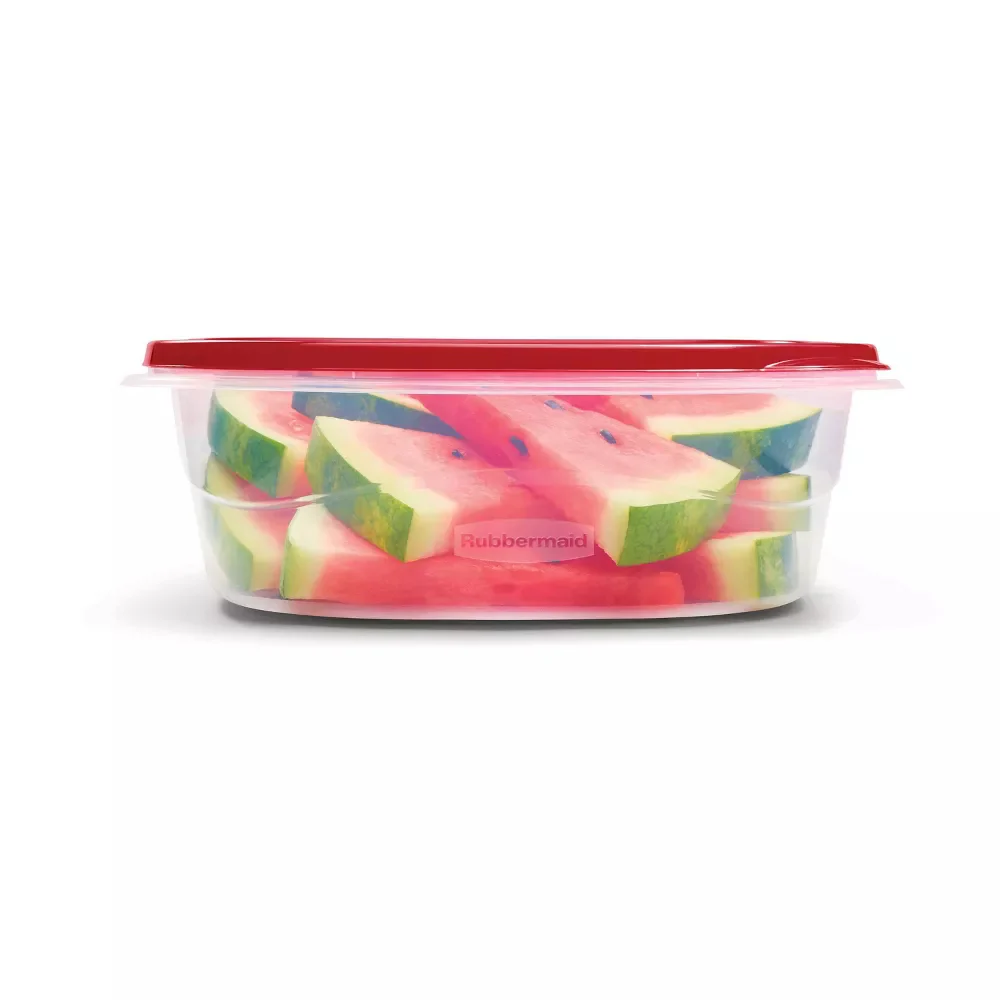 Rubbermaid TakeAlongs Large Square Food Storage Containers with Lids (2-Piece) - Red - Image 2