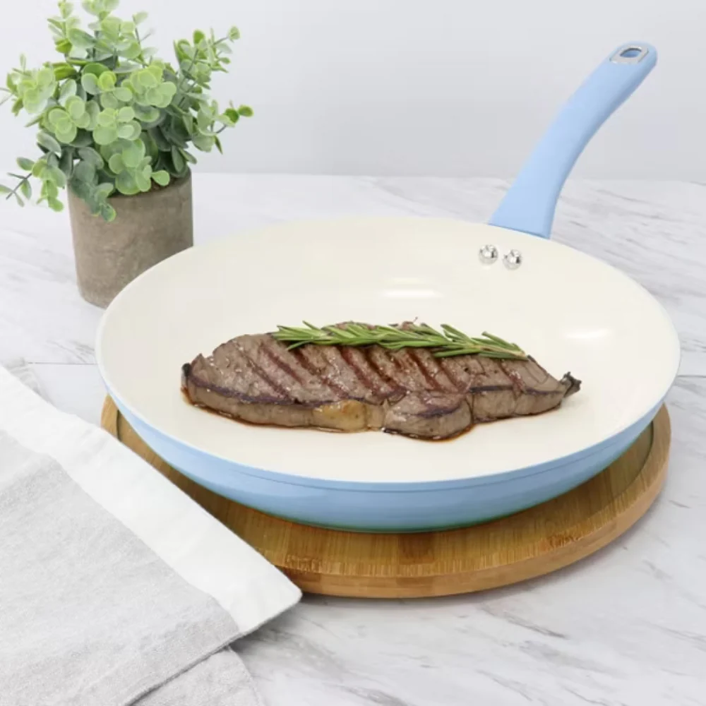 Martha Stewart Rexford 12" Frying Pan - Blue - Image 6