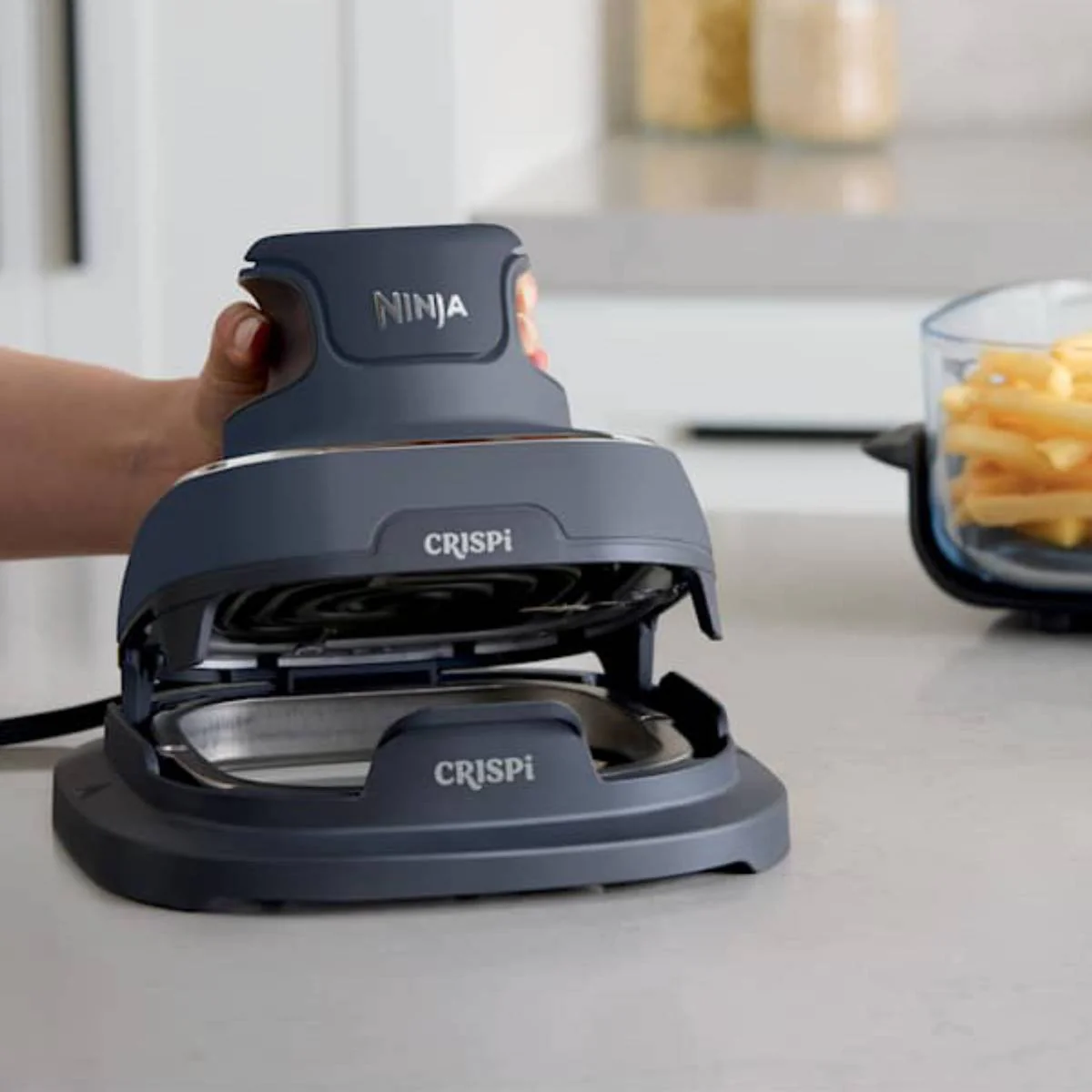 Ninja FN101GY Crispi 4-in-1 Portable Glass Air Fryer - Gray - Image 3