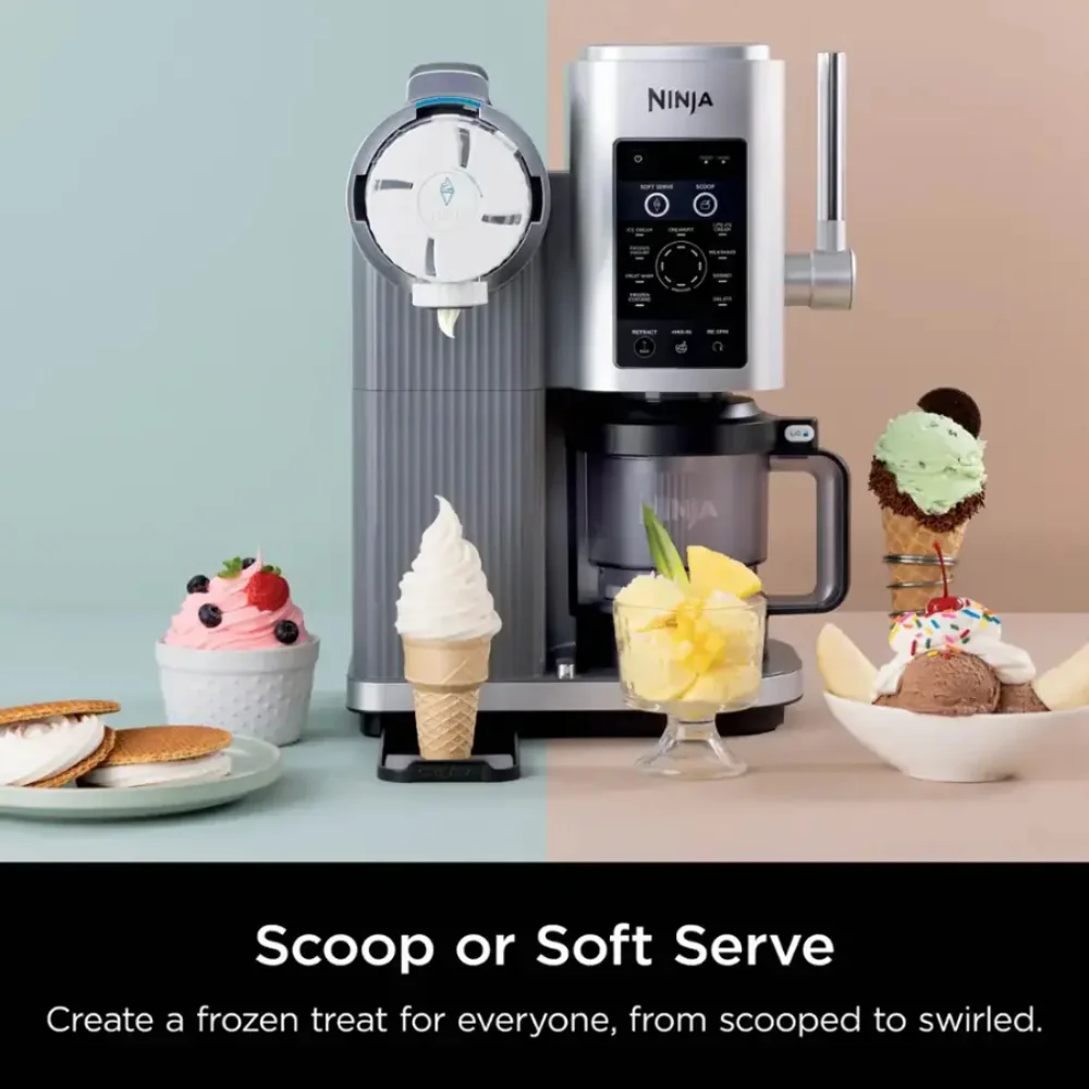 Ninja Swirl By CREAMi Soft Serve & Ice Cream Maker - Silver - Image 4