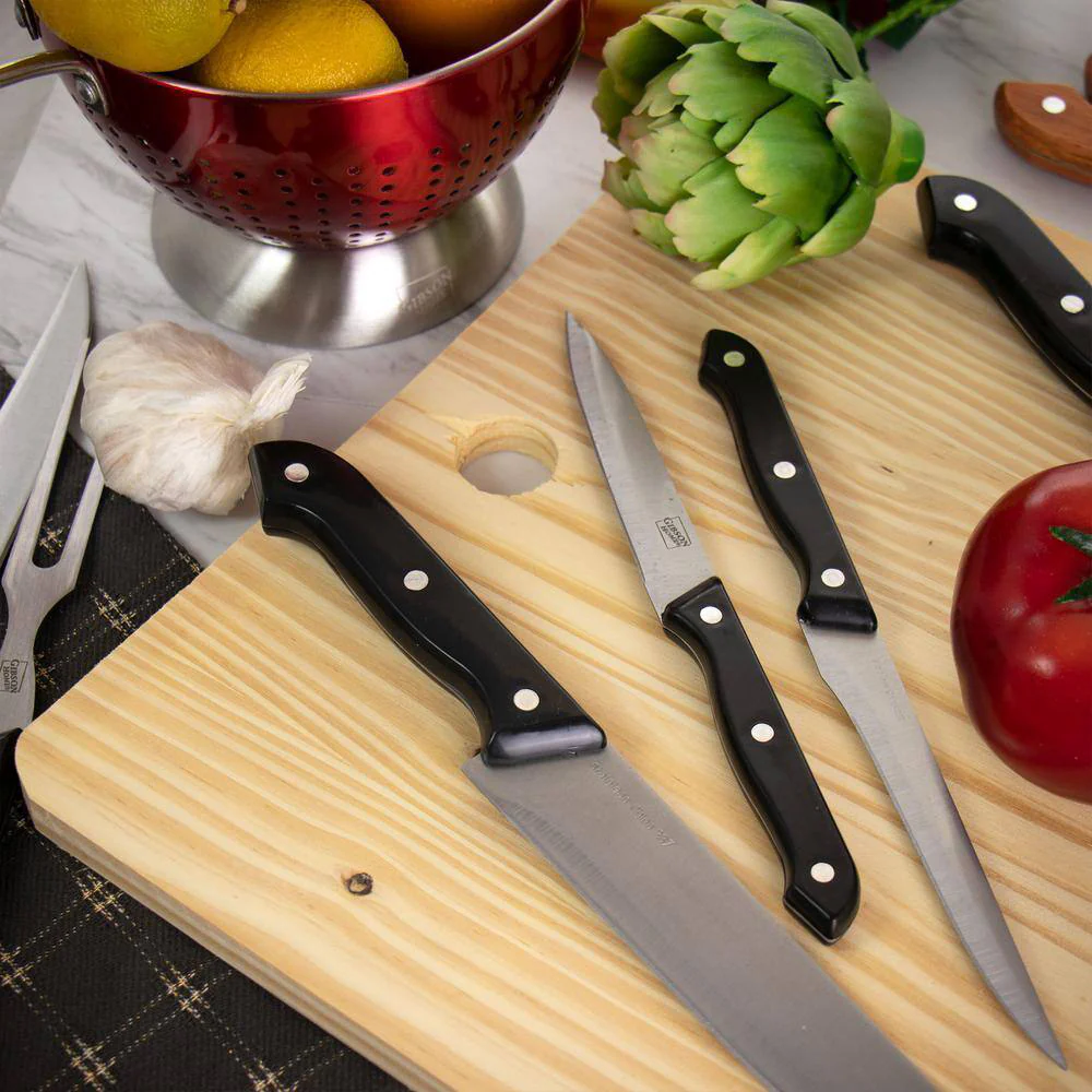 Gibson Home Wildcraft Cutlery Set (15-Piece) - Black - Image 4