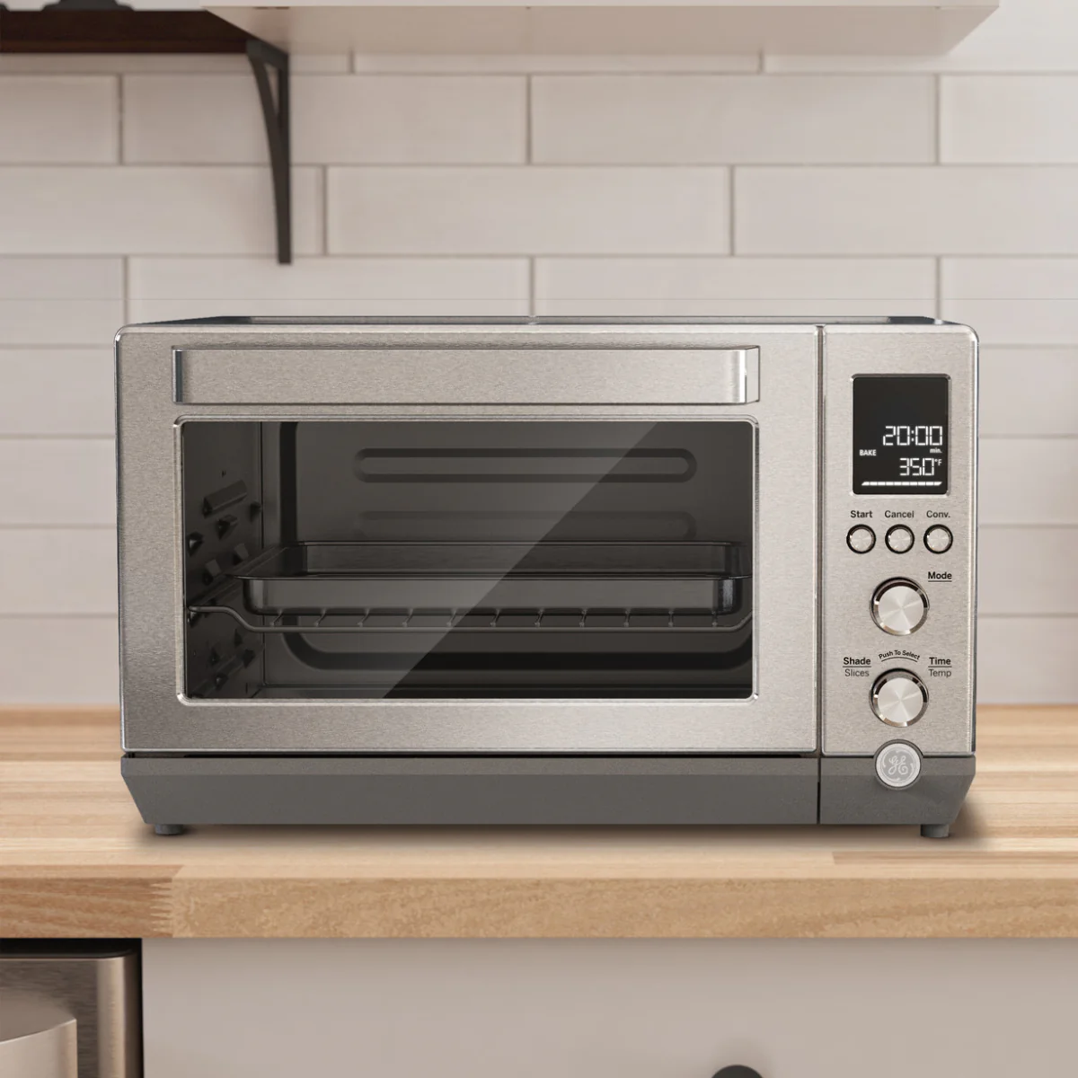 GE G90CAASSPSS Calrod 6-Slice Toaster Oven with Convection Bake - Silver - Image 6