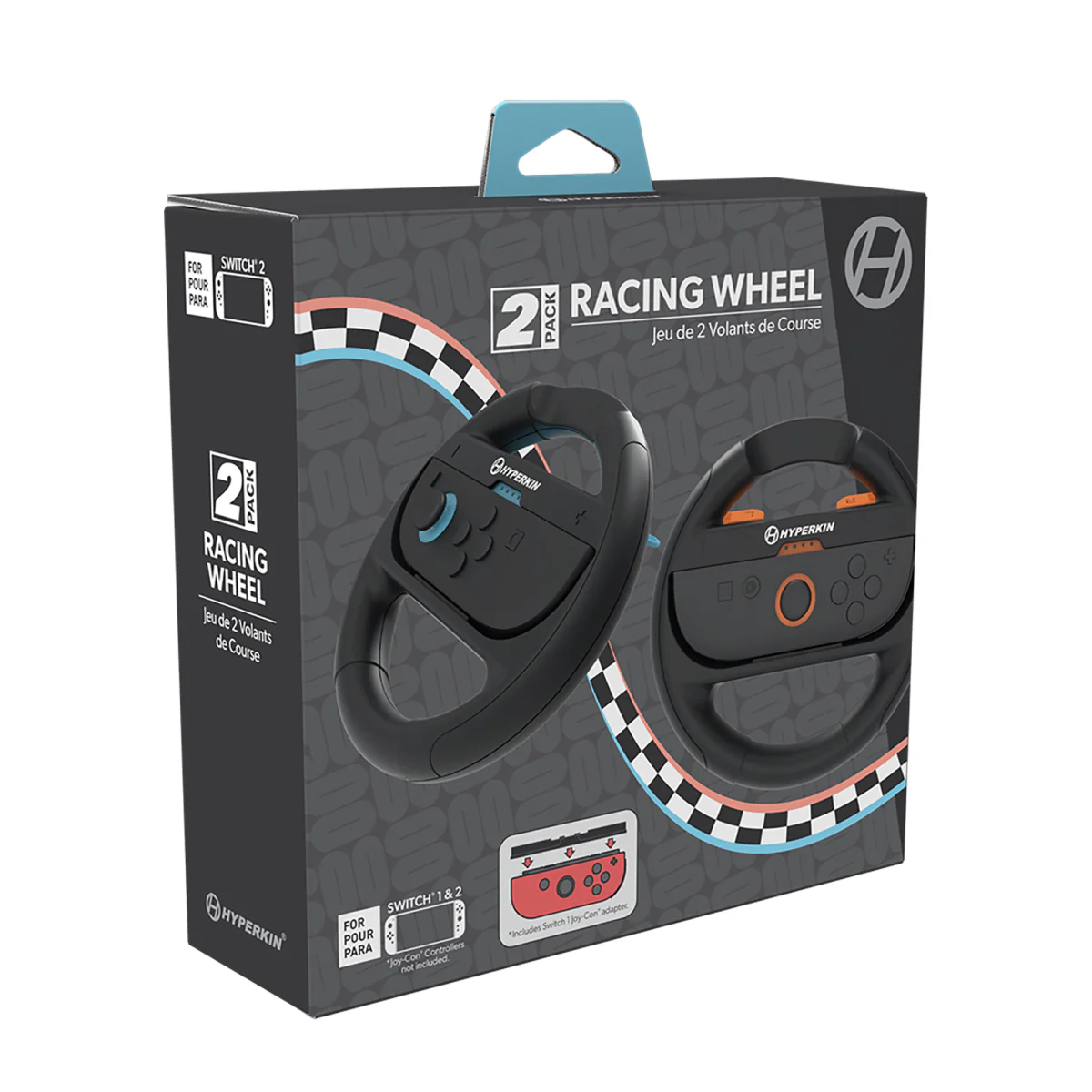 Hyperkin Joy-Ride Racing Wheel Set for Nintendo Switch 2 Joy-Con 2/Switch Joy-Con (2-Piece) - Black - Image 3