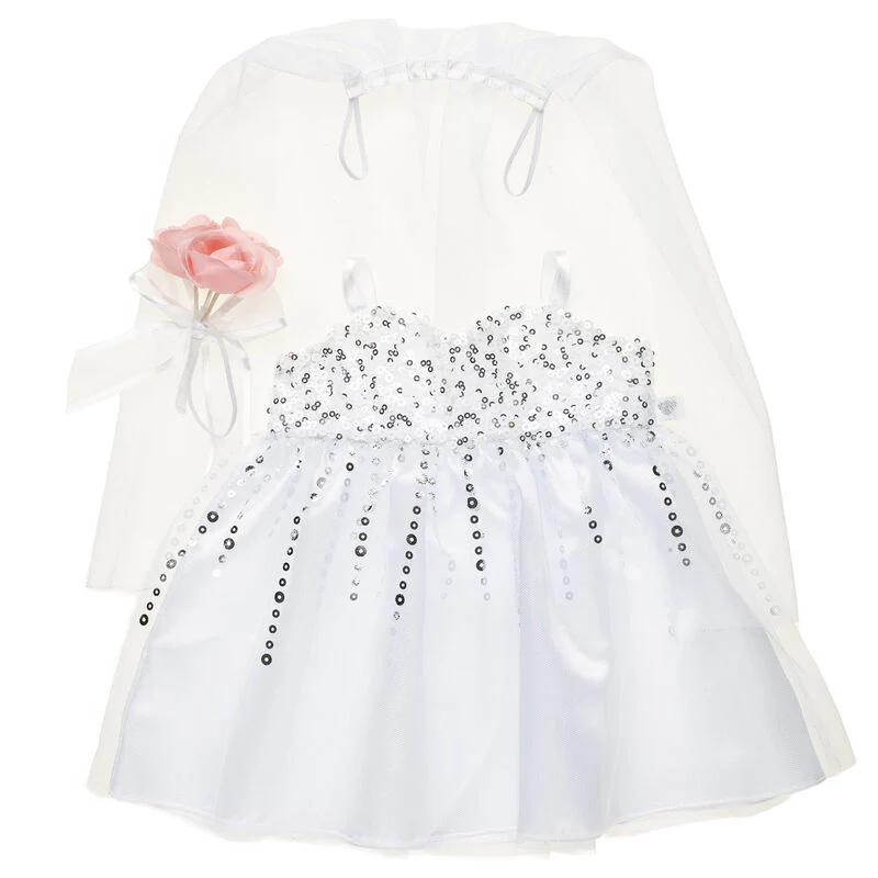 Build-A-Bear Wedding Dress for Teddy Bear - White