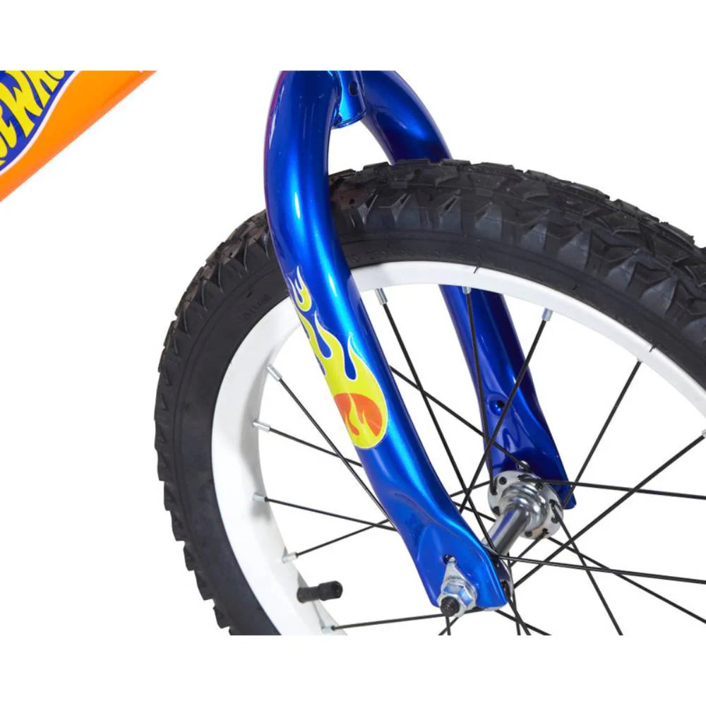 Dynacraft 16" Hot Wheels Kid's Bike with Training Wheels - Orange - Image 5