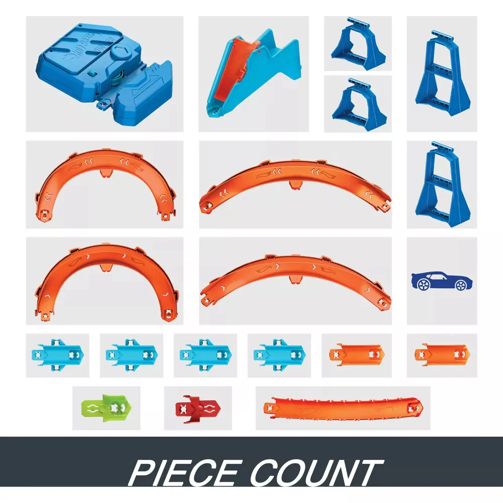 Mattel Hot Wheels Track Creator Boosted Jump Speedway Set with 1:64 Scale Toy Car and Motorized Booster - Image 6