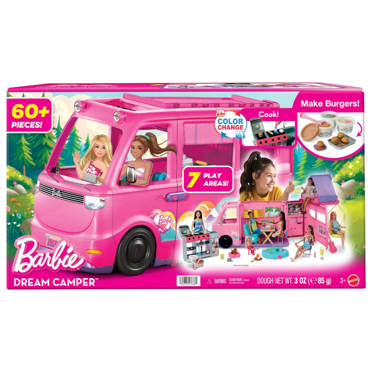 Mattel Barbie Dream Camper Playset with Roof Tent and 60+ Accessories - Image 4