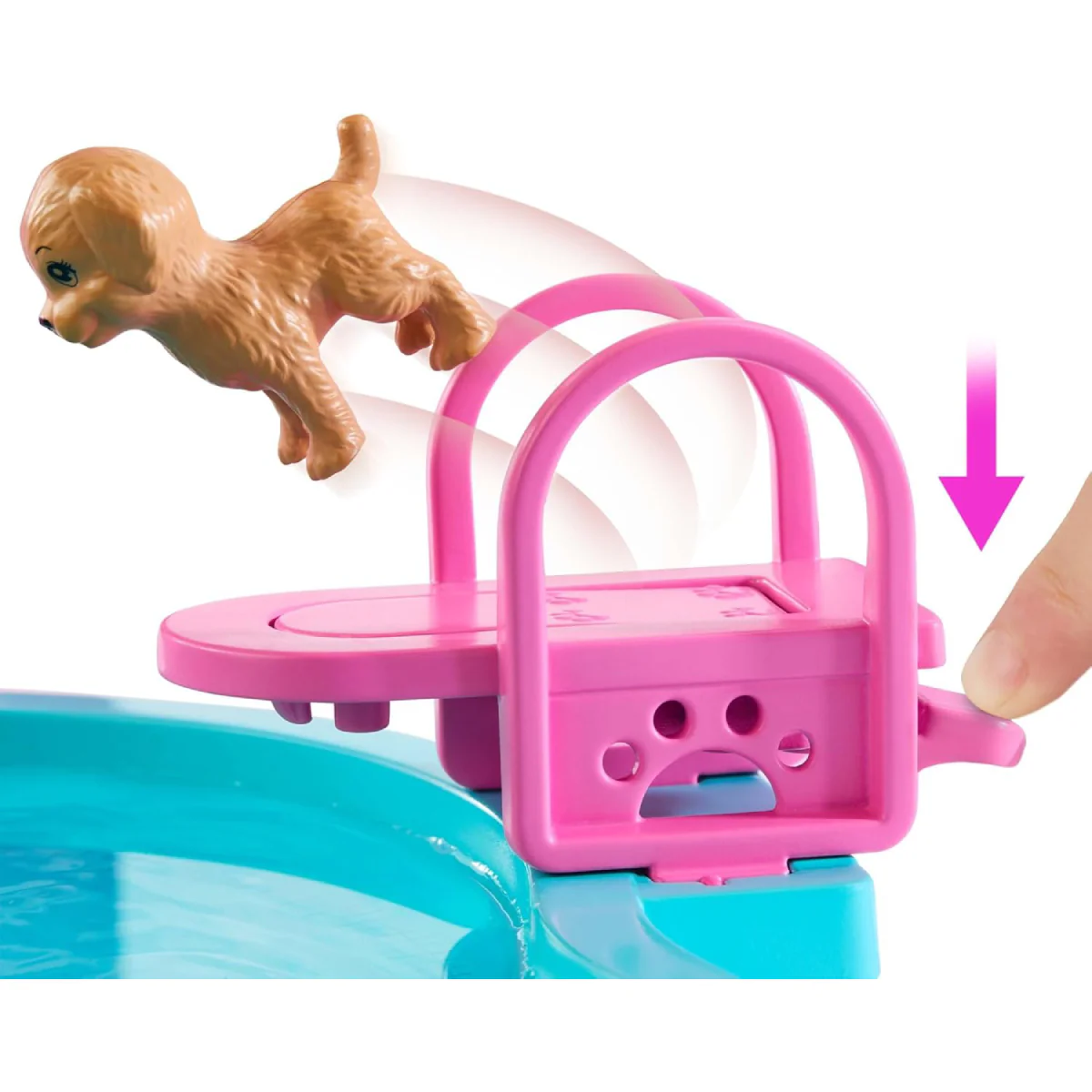 Mattel Barbie Dream Pool Playset with Slide and Bubbling Hot Tub - Image 2