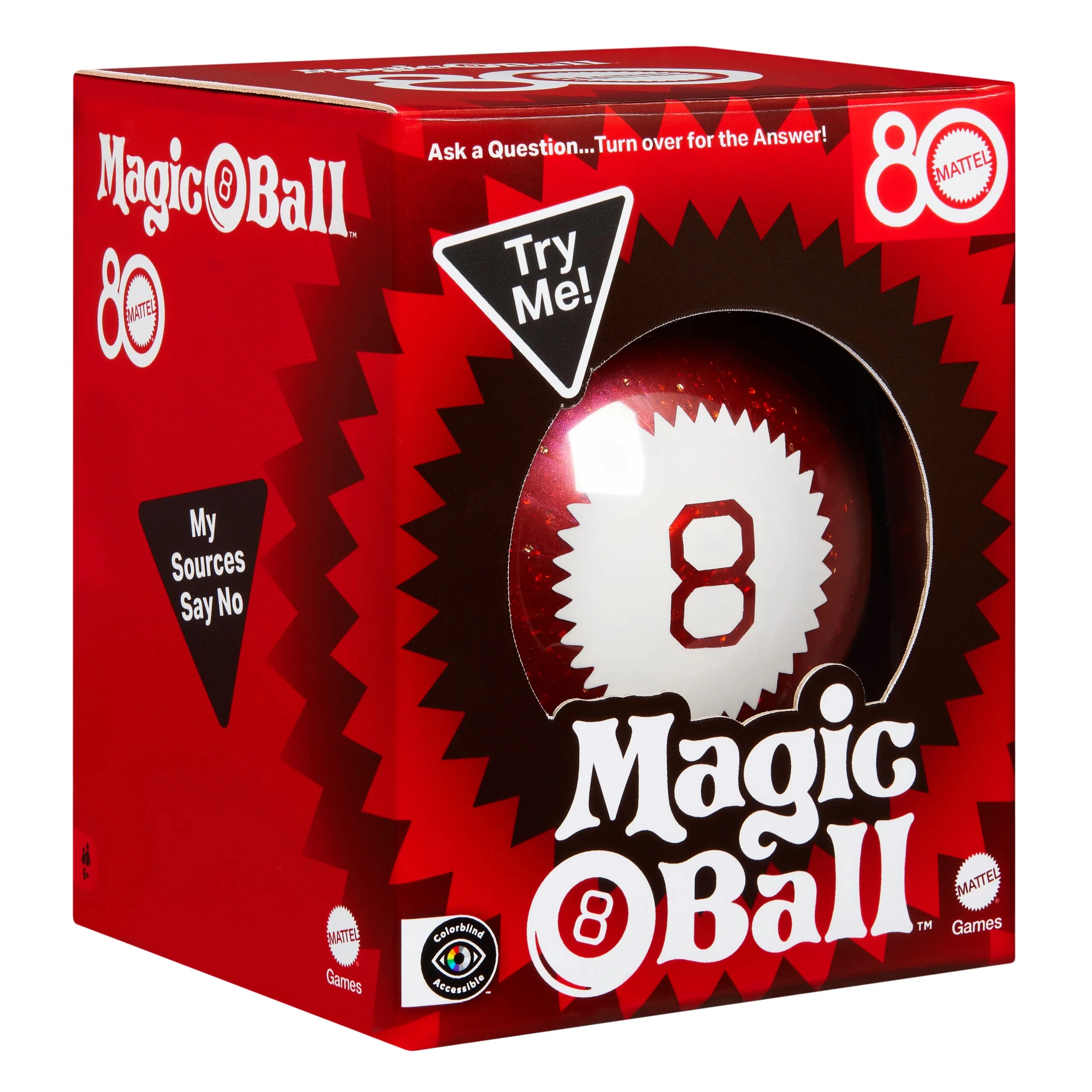 Mattel 80th Anniversary Magic 8 Ball - Red - Image 3