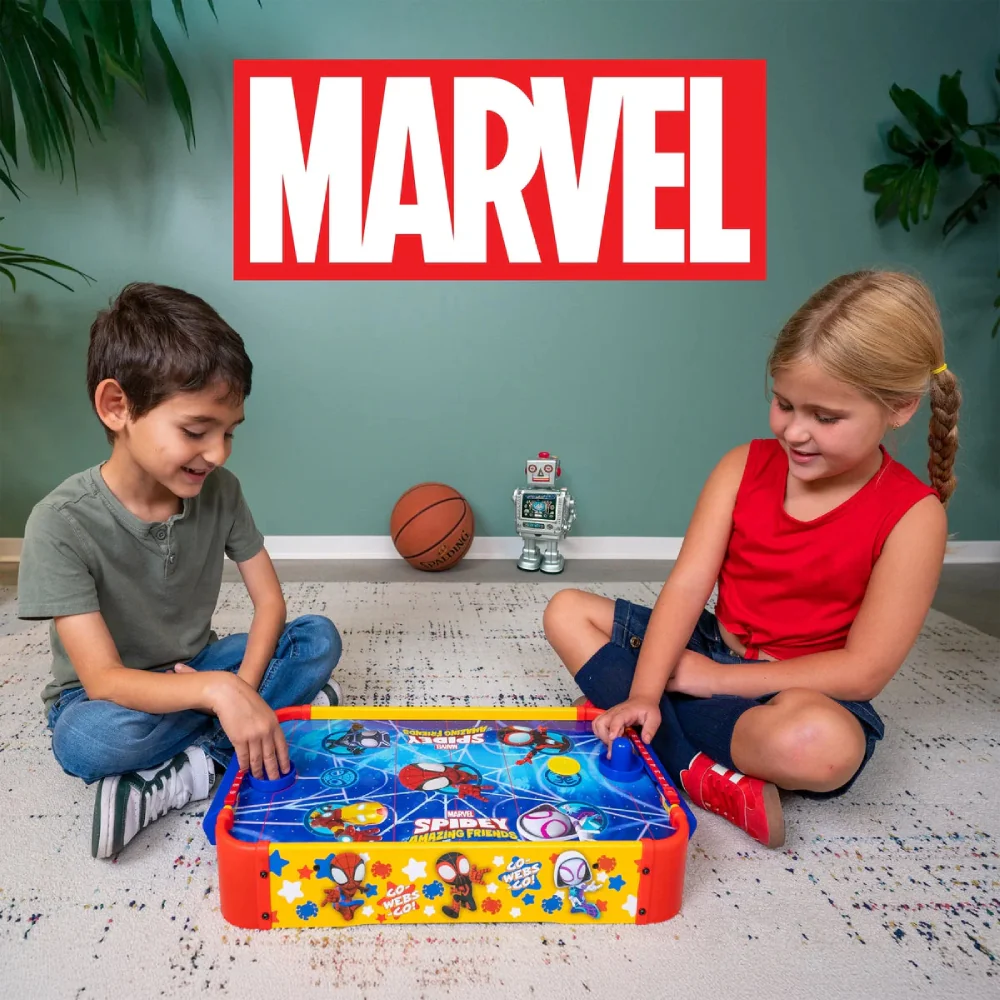 World Tech Toys Spider-Man Electronic Air Table Top Hockey Toy - Image 10