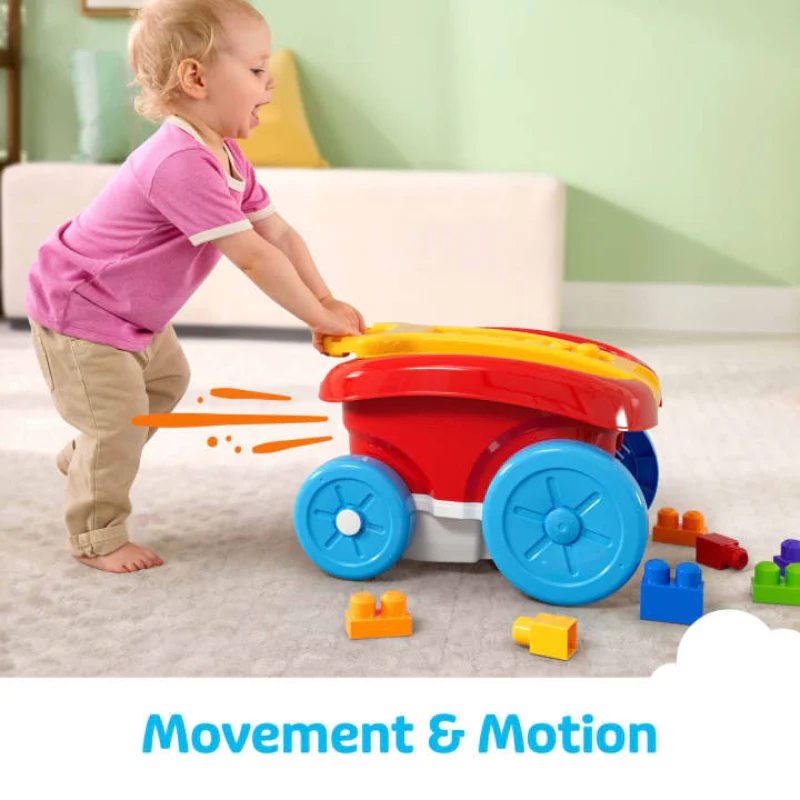 Fisher-Price Mega Bloks First Builders Block Scooping Wagon with Storage - Image 4