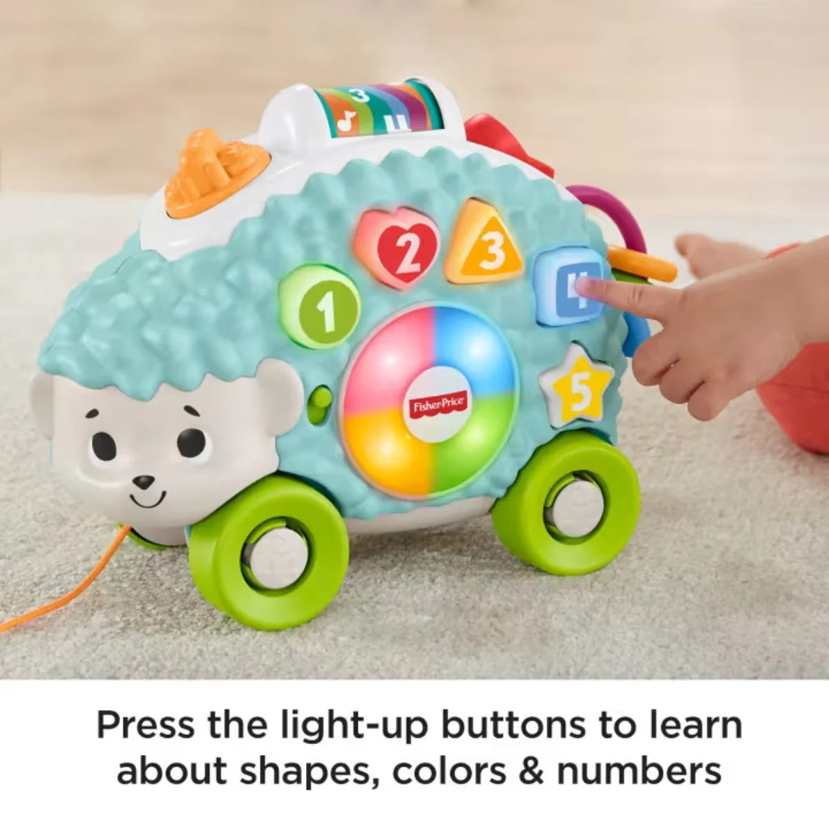 Fisher-Price Linkimals Happy Shapes Hedgehog Toy with Music and Lights - Image 2