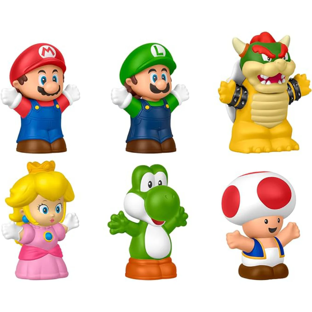 Fisher-Price Little People Super Mario Figure Set (6-Piece) - Image 3