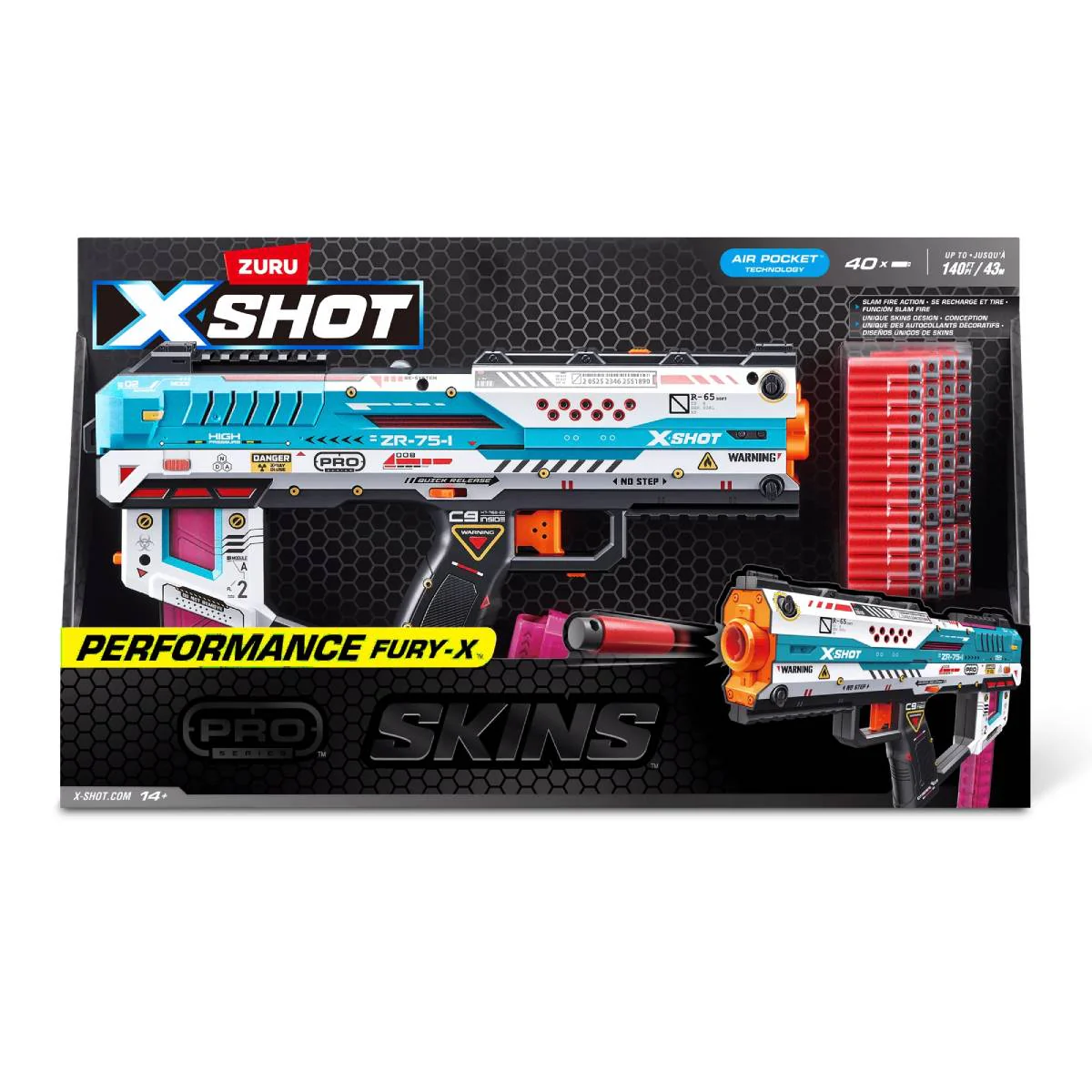 Zuru XShot Pro Fury X Blaster Toy (40-Darts) - Image 4