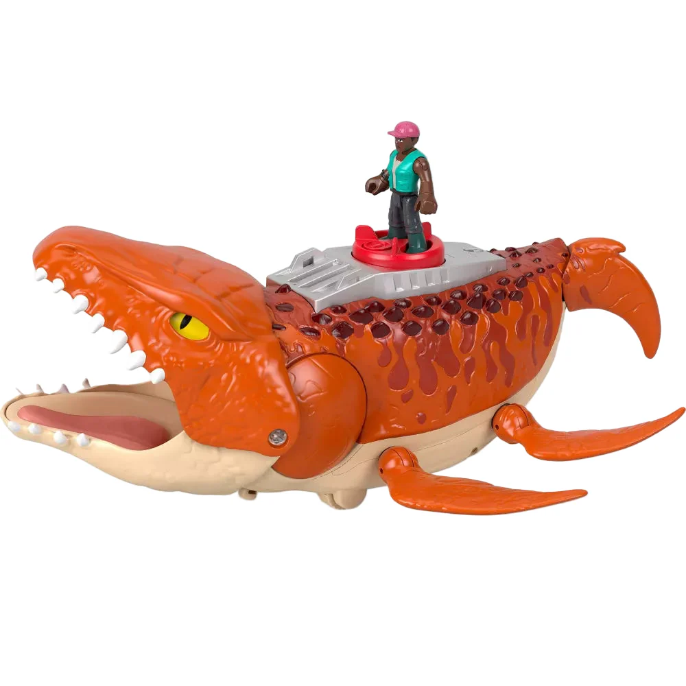Fisher-Price Imaginext Jurassic World Rebirth Aquachomp Chase Mosasaurus Dinosaur Toy Playset - Image 3