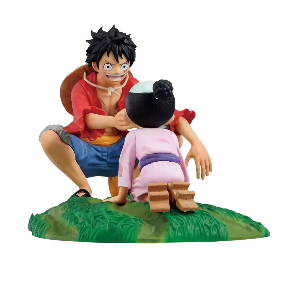 Bandai Ichibansho One Piece 3.9" Monkey D. Luffy and Momonosuke Action Figure - Image 3