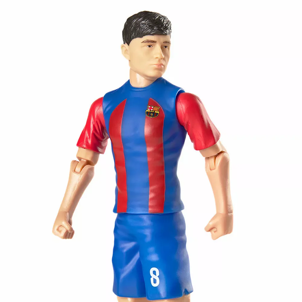 BanboToys FC Barcelona Pedri 8" Collectible Soccer Action Figure - Red/Blue - Image 3