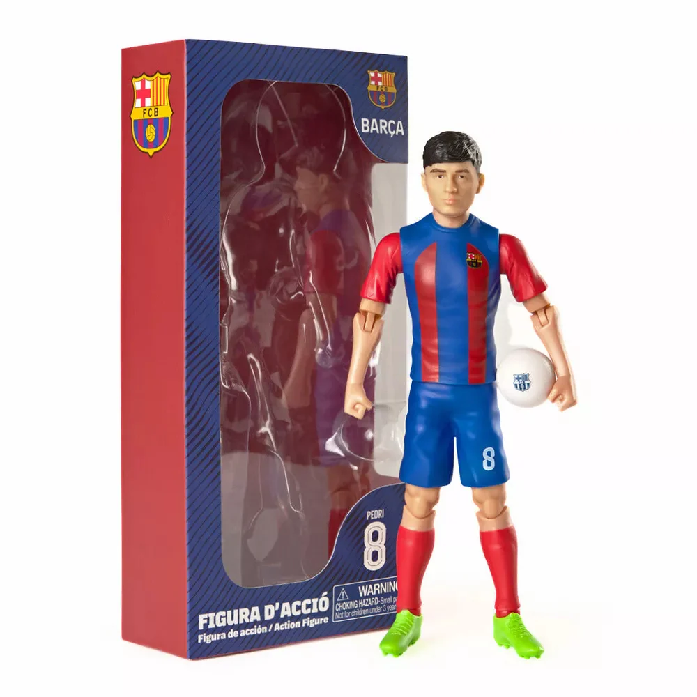 BanboToys FC Barcelona Pedri 8" Collectible Soccer Action Figure - Red/Blue - Image 5