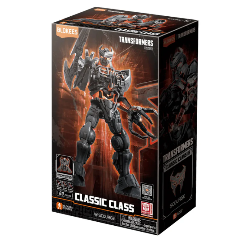 Blokees Transformers Classic Class 03 Rise of the Beasts Scourge Model Kit (60-Pieces) - Gray - Image 2