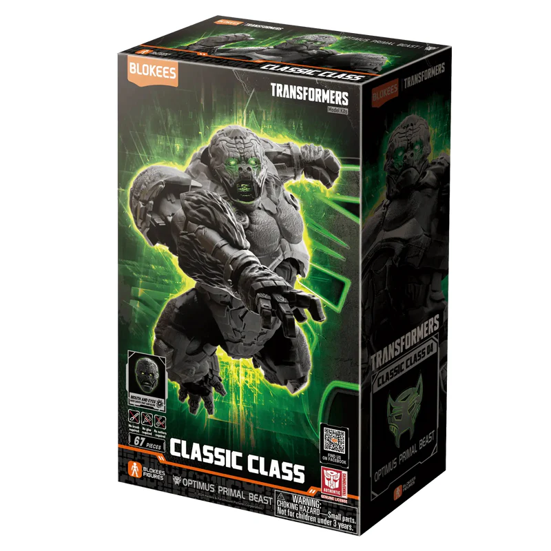 Blokees Transformers Classic Class 04 Rise of the Beasts Optimus Primal Beast Model Kit (67-Pieces) - Gray - Image 2