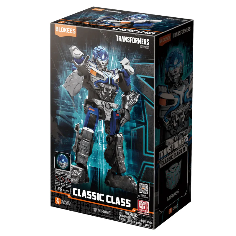 Blokees Transformers Classic Class 06 Rise of the Beasts Mirage Model Kit (66-Pieces) - Black - Image 2