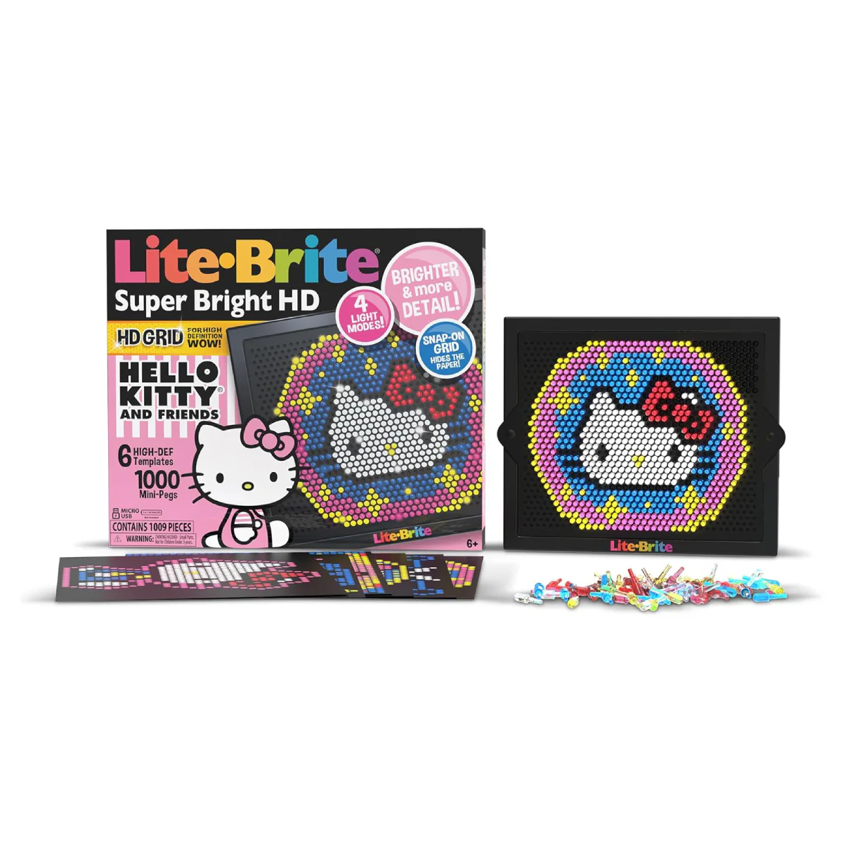 Hello Kitty Lite Brite Super HD Grid Light Up Toy - Black - Image 5