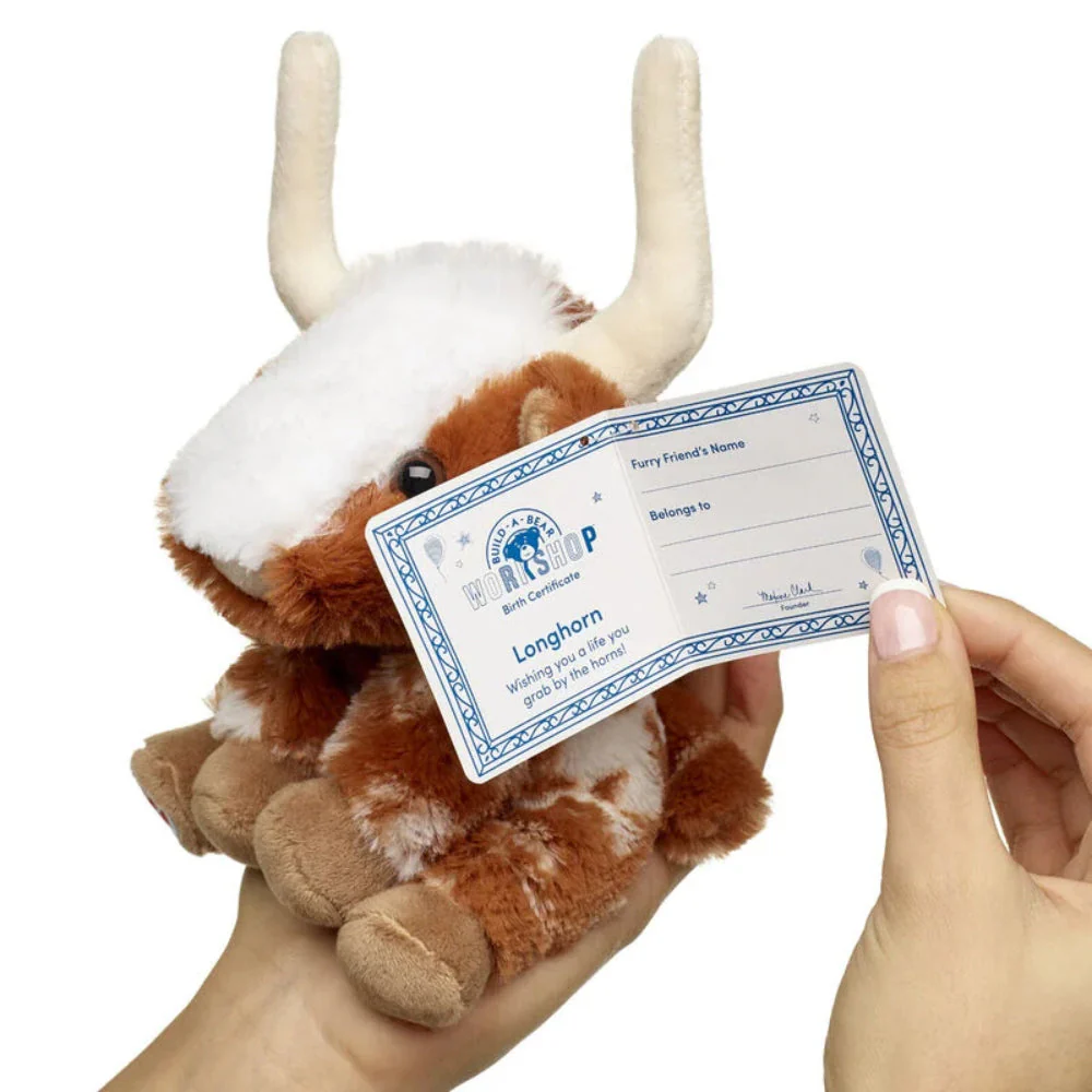 Build-A-Bear 5" Mini Beans Longhorn Stuffed Animal Plush Toy - Brown - Image 2