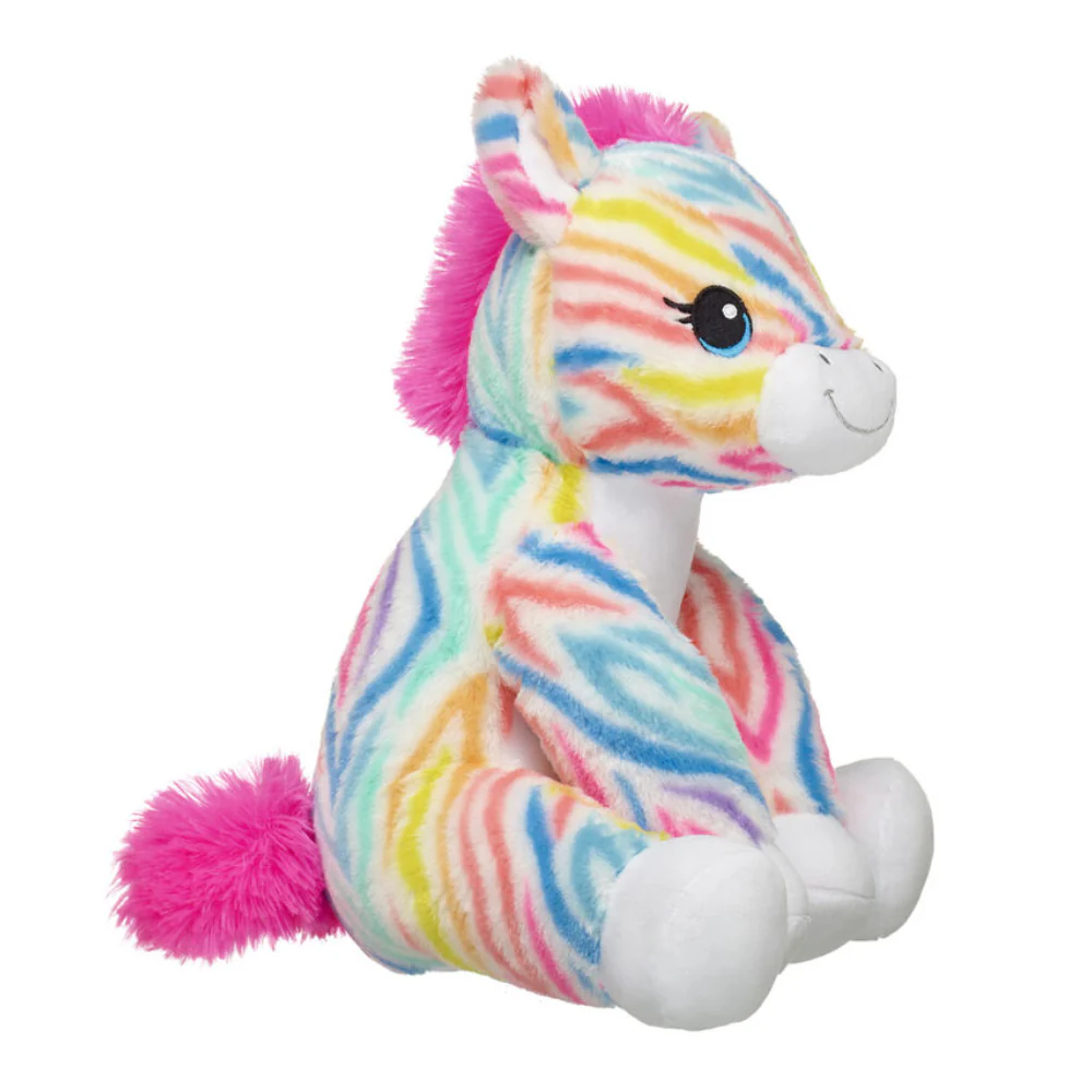 Build-A-Bear 14" Rainbow Stripes Zebra Stuffed Animal Plush Toy - Image 2