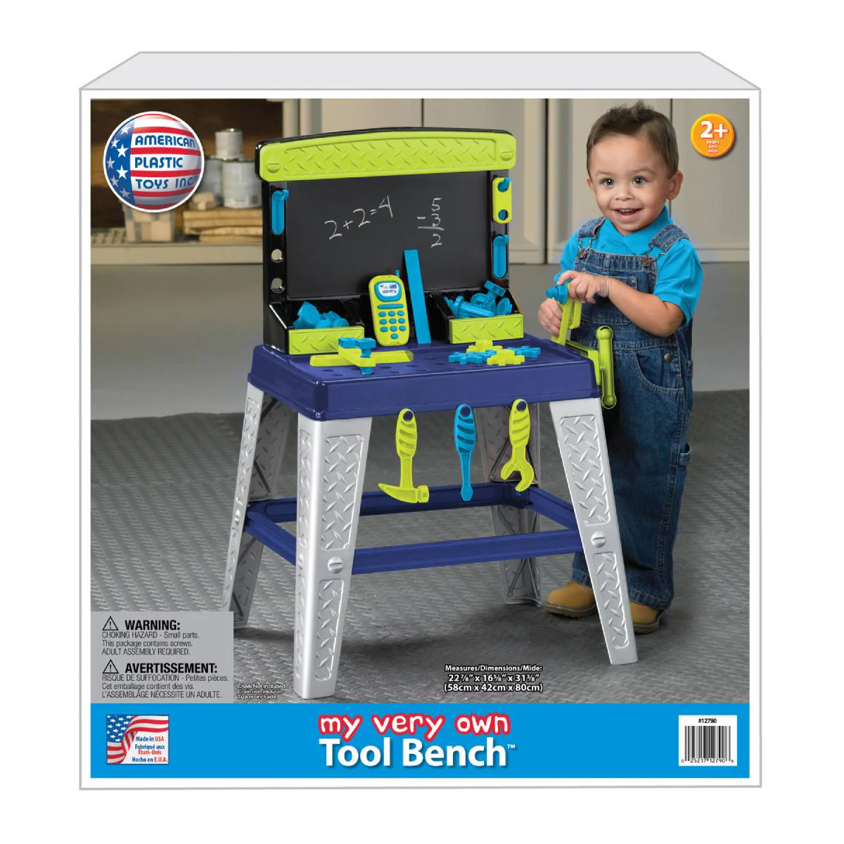 American Plastic Toys My Very Own Tool Bench Set - Blue/Green - Image 2