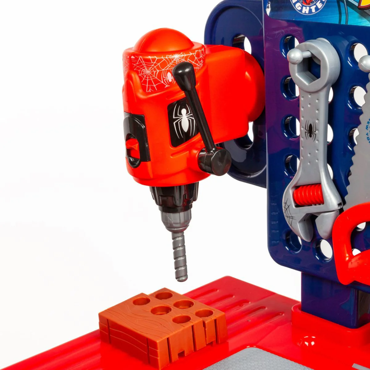 Disney Spider-Man Tool Bench Playset with Take Apart Car (84-Piece) - Red/Blue - Image 4
