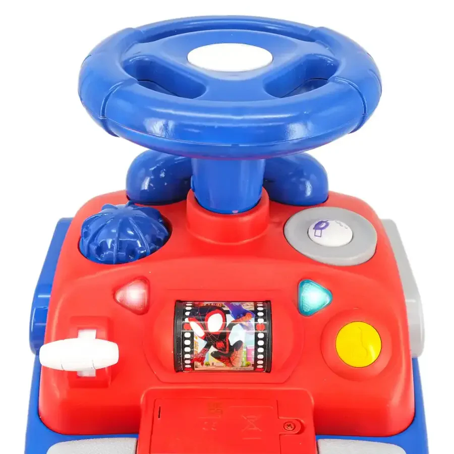 Disney Amazing Spidey My First Activity Ride-on Toy with Lights and Sounds - Red/Blue - Image 3