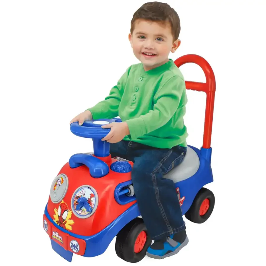 Disney Amazing Spidey My First Activity Ride-on Toy with Lights and Sounds - Red/Blue - Image 6