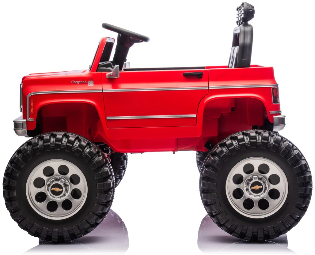 BBJ Toys 24V Chevrolet Cheyenne Ride On Toy Car - Red - Image 5