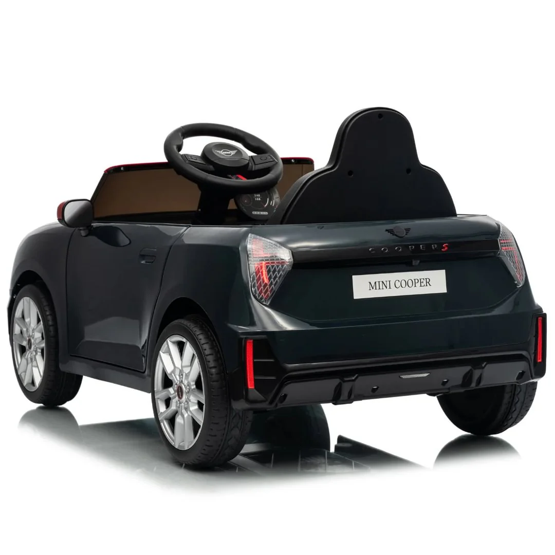 BBJ Toys 12V Ride On Mini Cooper Remote Control Toy Car - Black/Red - Image 4
