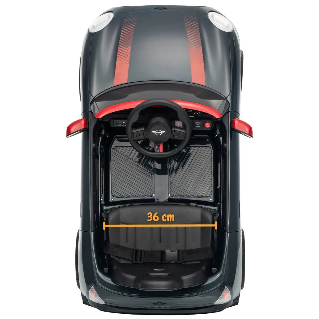 BBJ Toys 12V Ride On Mini Cooper Remote Control Toy Car - Black/Red - Image 7