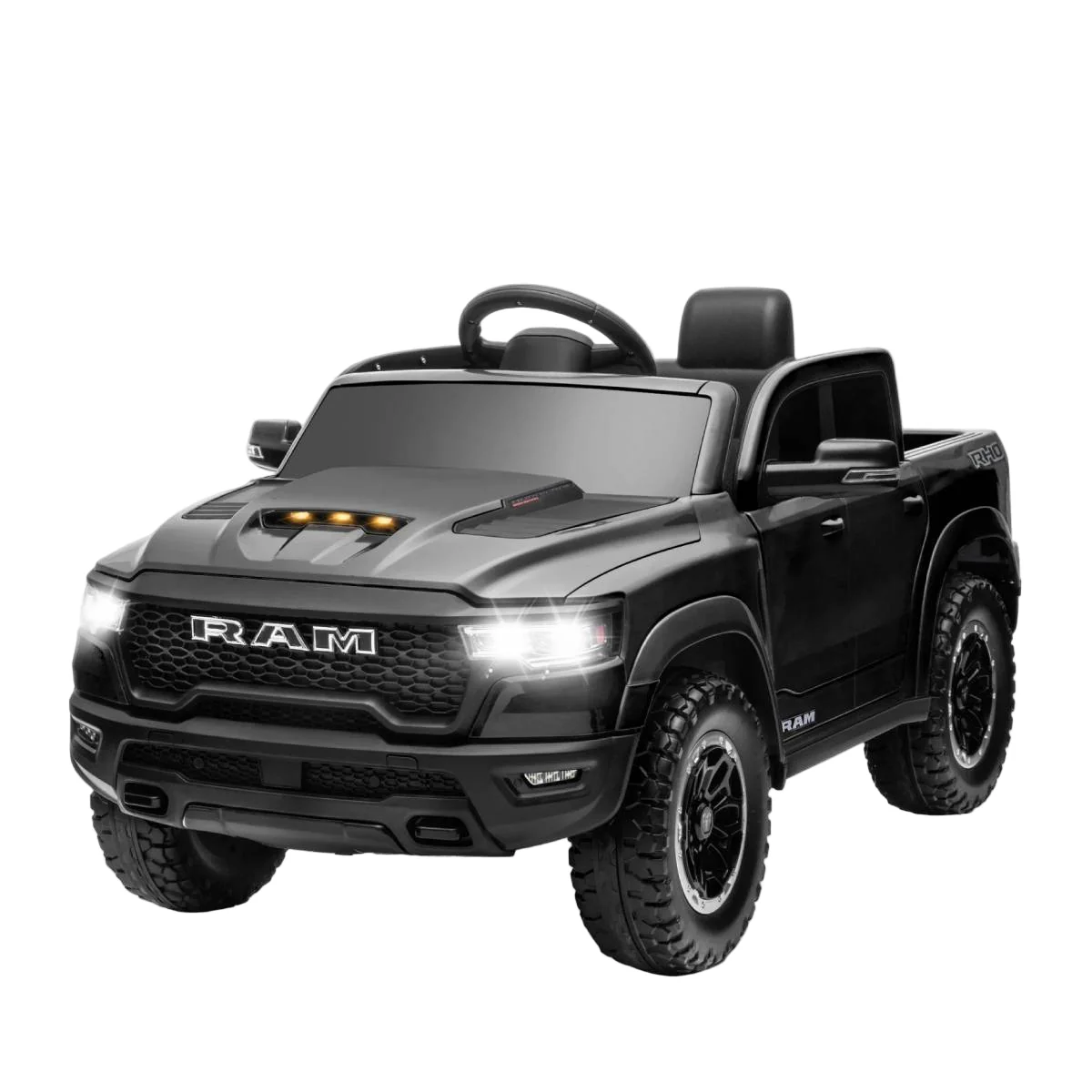 BBJ Toys 12V RAM 1500 RHO Ride On Toy Car - Black - Image 2