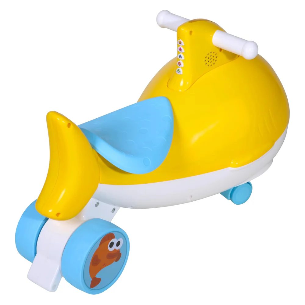 Dynacraft Baby Shark Push Ride On Toy - Yellow - Image 7