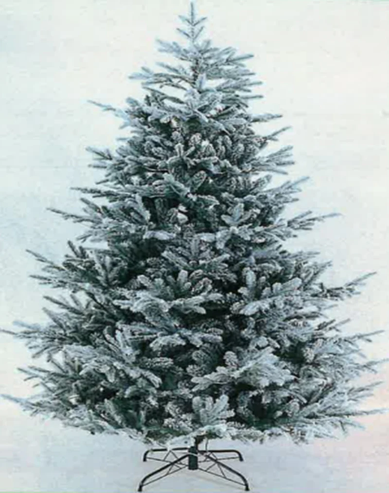 Gansu 8' Snow Flocked Mixed Tips Christmas Tree - White - Image 2