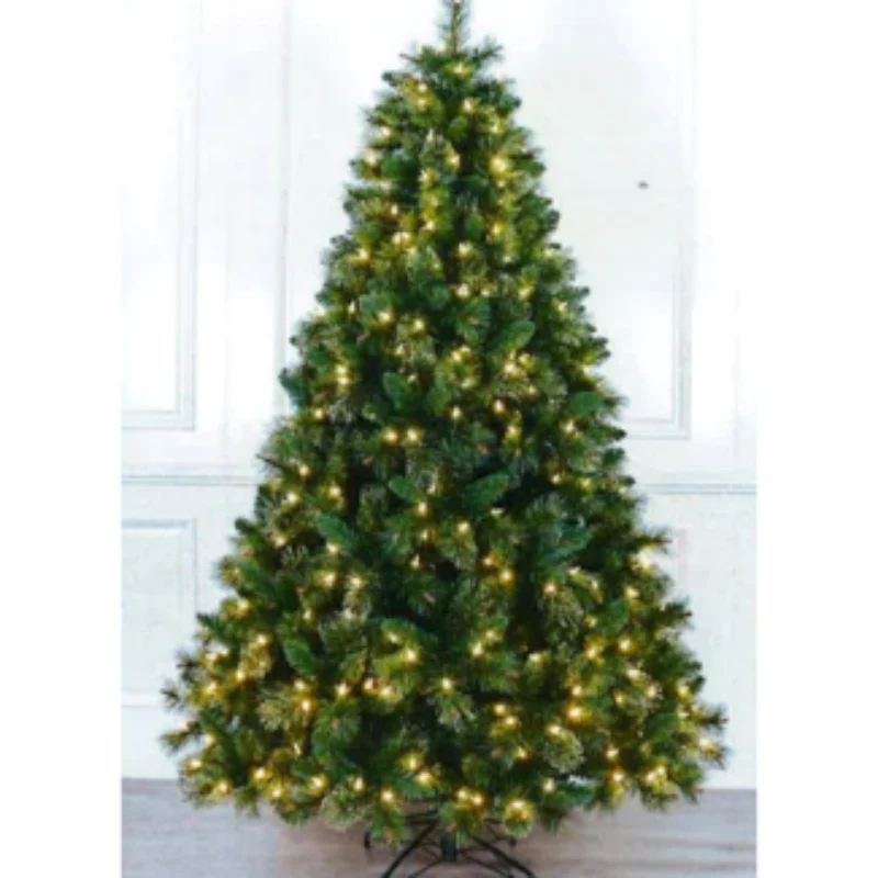 Gansu 6' Double Color Mixed Sharp Tip Christmas Tree with PreLit - Green - Image 2