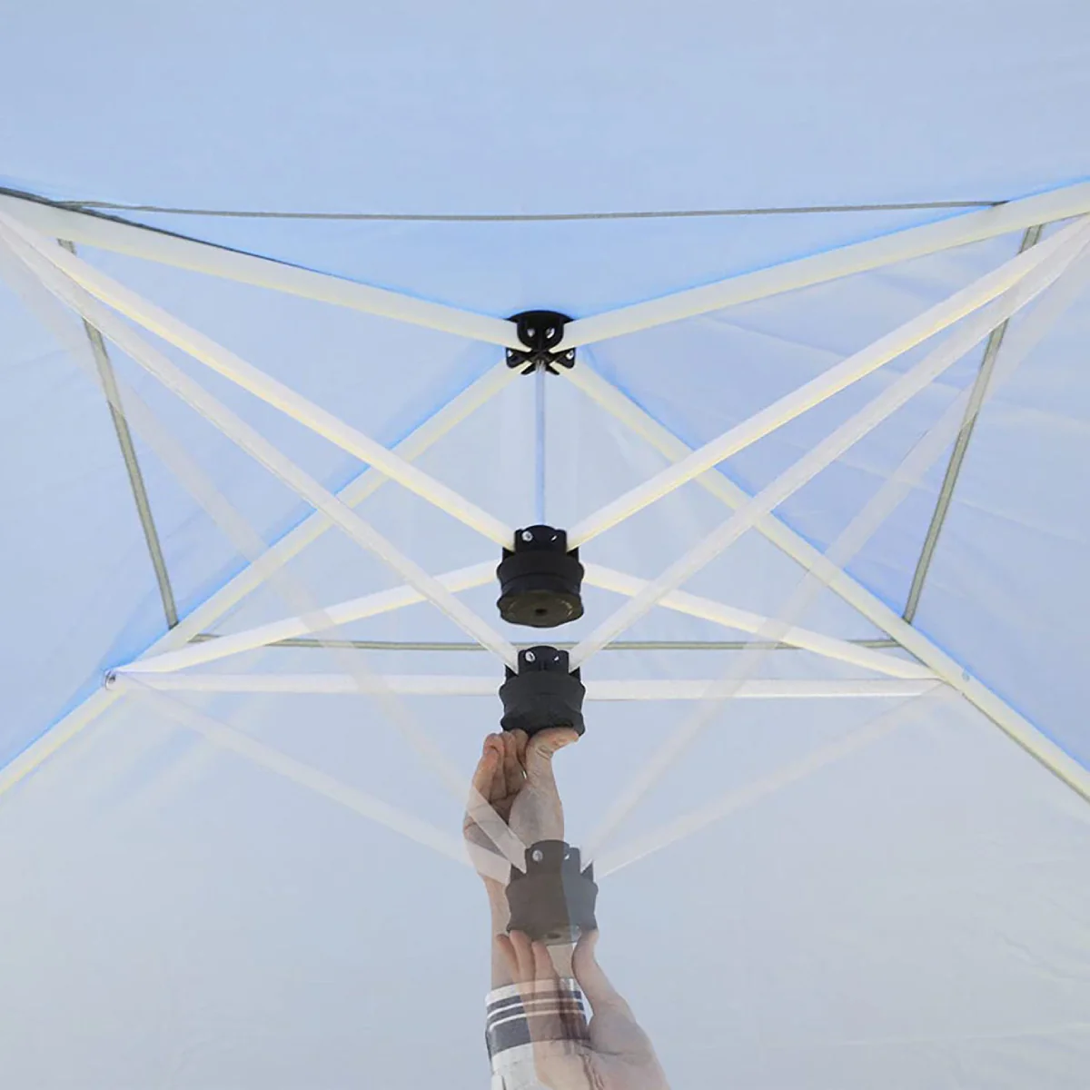 Caravan Canopy Rapid Push V-Series 2 Pro 10' x 10' Instant Canopy Kit - Blue/White - Image 6