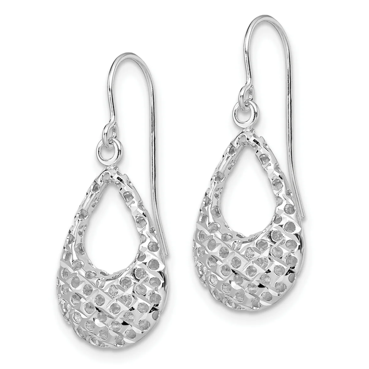 14K Leslie's Women's Shepherd Drop and Dangle Earrings in Rhodium Plating -over 14K White Gold - Image 2
