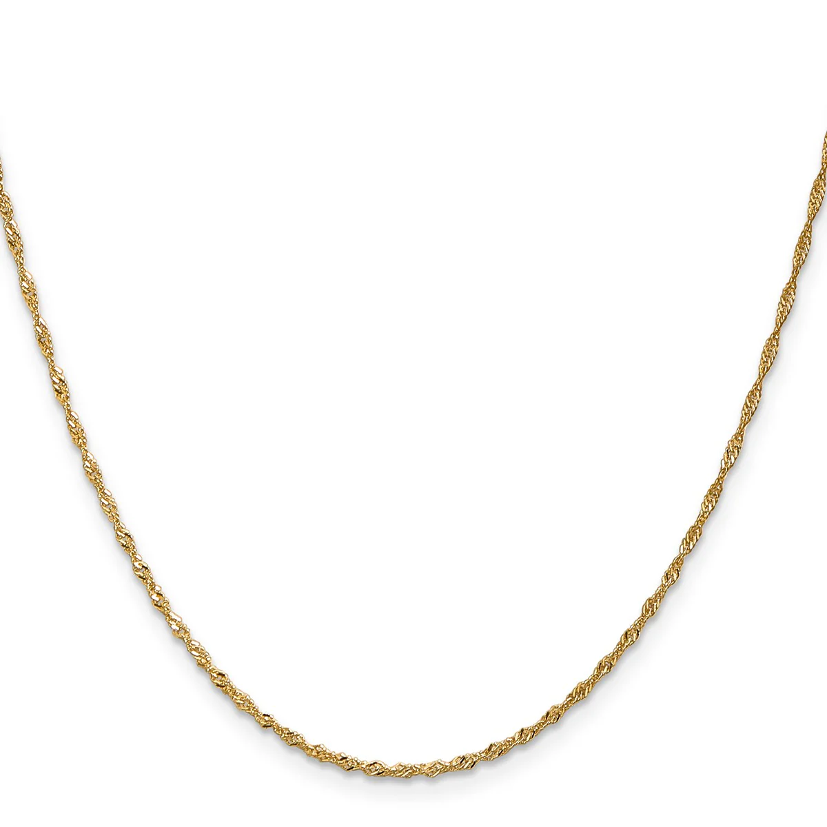 14K Yellow Gold Women's Singapore Chain - Image 4