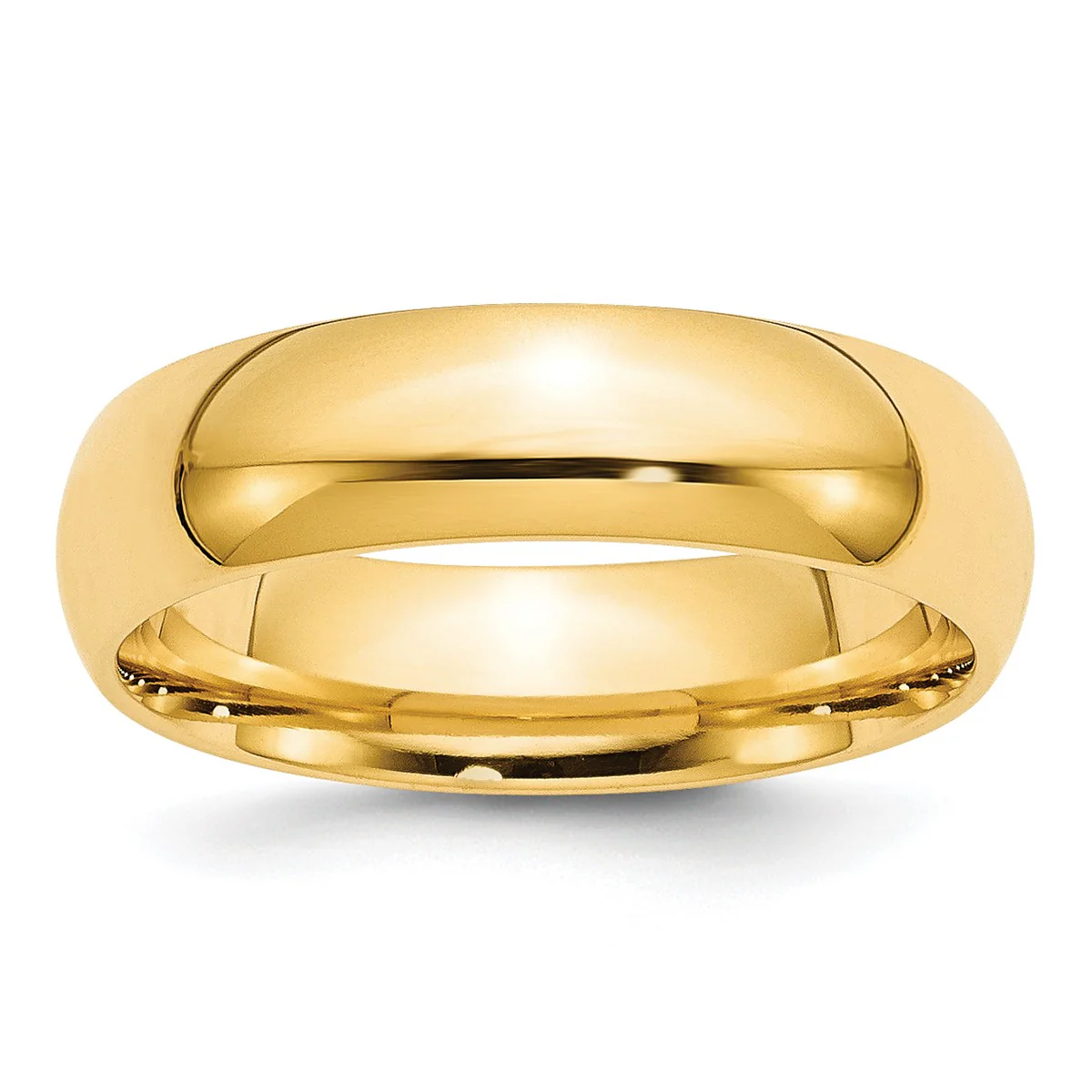 14K Yellow Gold Unisex Comfort Fit Wedding Band Ring - Image 5