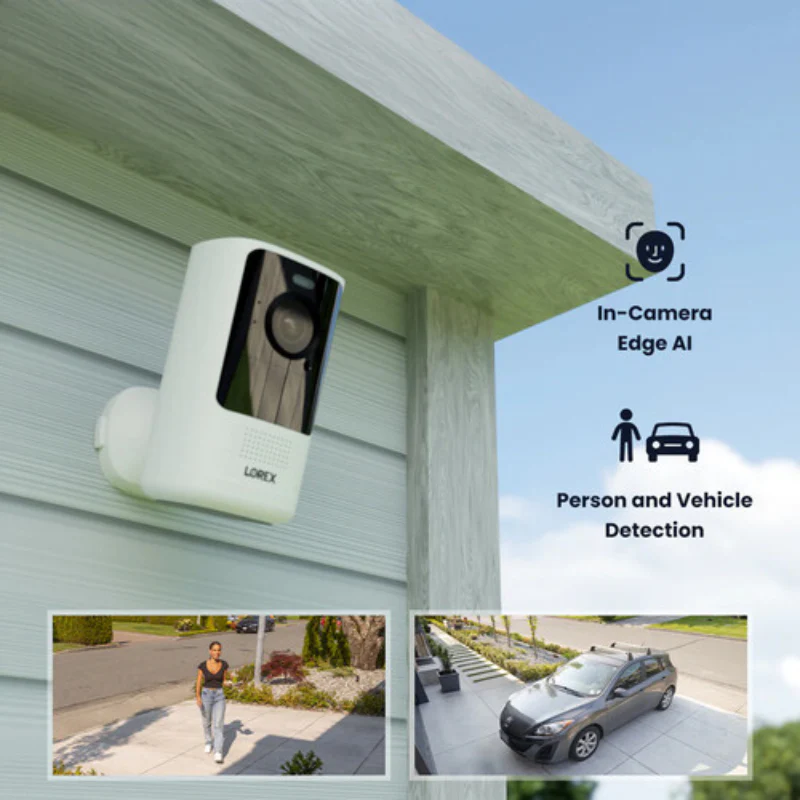 Lorex 4K UHD Outdoor Battery-Powered Wi-Fi Security Camera with Night Vision and Spotlight - Image 3