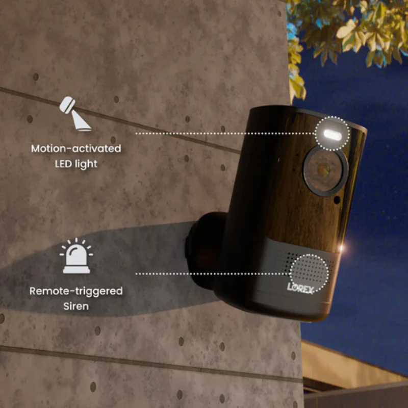 Lorex 4K UHD Outdoor Battery-Powered Wi-Fi Security Camera with Night Vision and Spotlight - Image 5