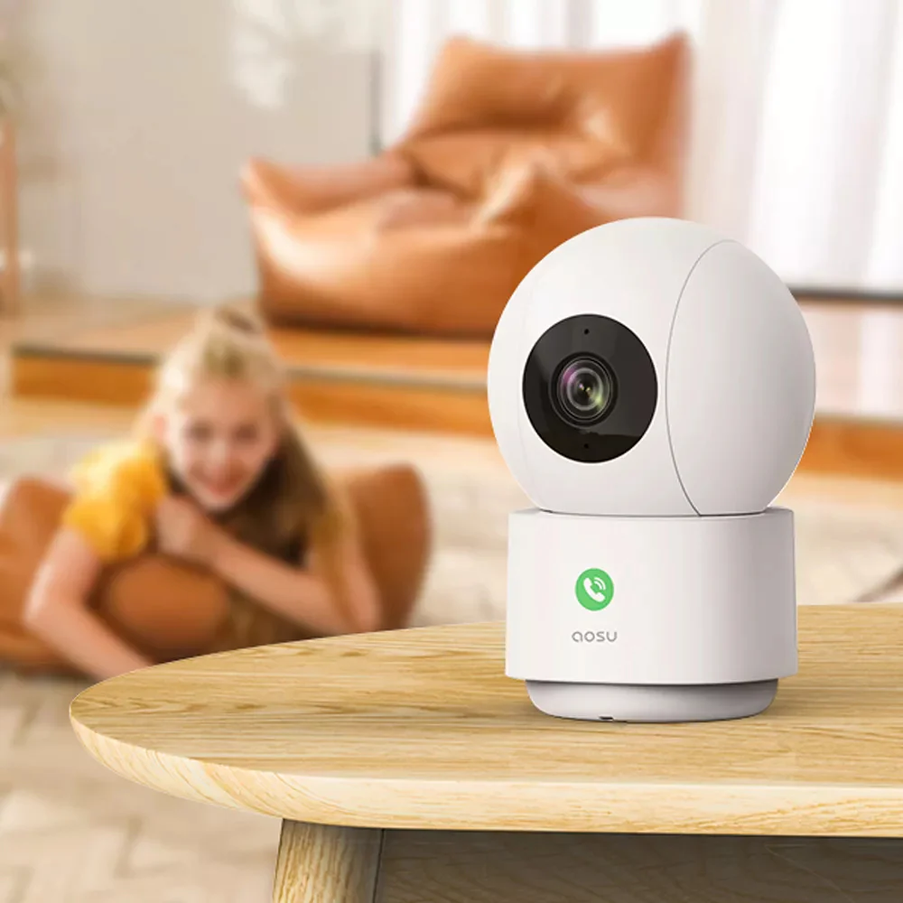 aosu C2E 2K QHD Wi-Fi Smart Security Camera with Smart Motion Tracking - White - Image 3