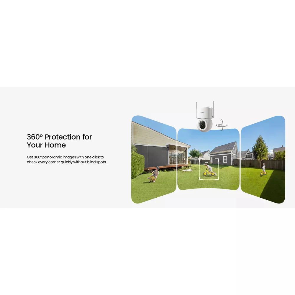 Aosu C9S 3K 5.0-MP Wi-Fi Outdoor AI-Smart Solar Security Camera with Panoramic PTZ - White - Image 3