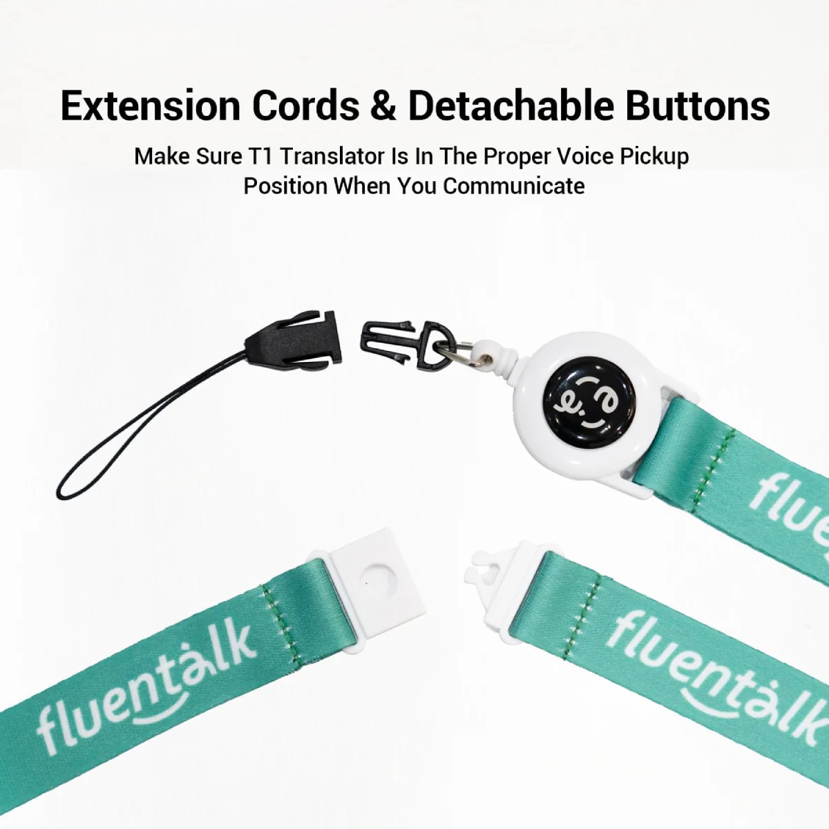 Timekettle Fluentalk Lanyard for T1 Language Translator - Blue - Image 3