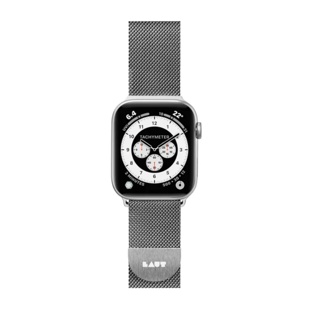 Laut Steel Loop Strap for Apple Watch Series 4-10/SE/Ultra - Silver - Image 2