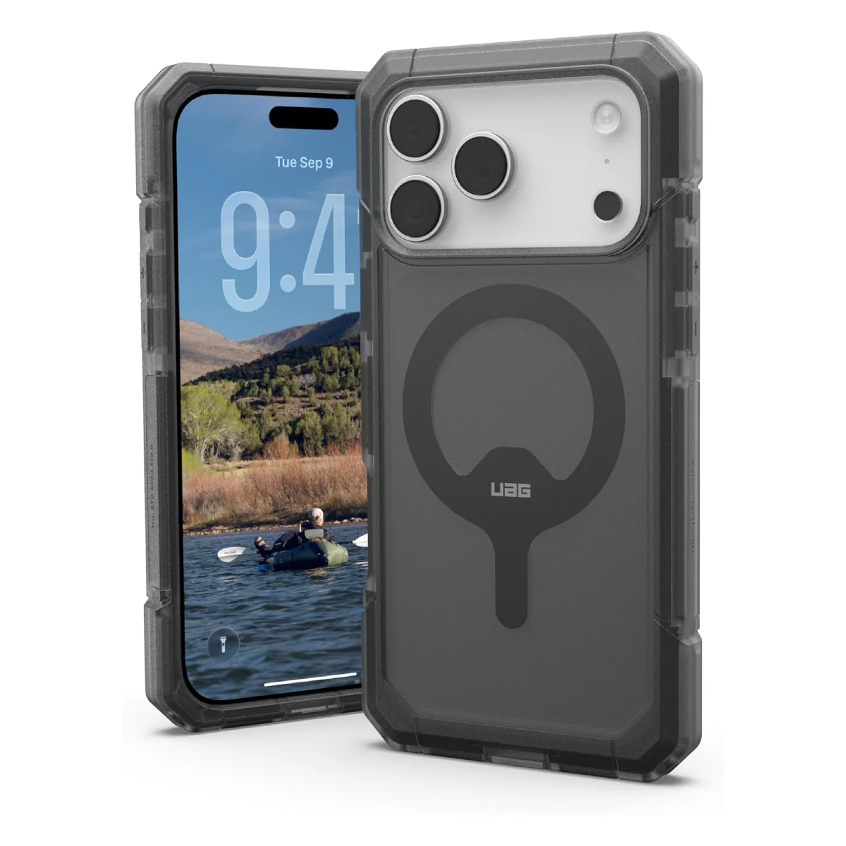 Urban Armor Gear Trooper MagSafe Case with Removable Frame for Apple iPhone 17 Pro Max - Gray - Image 5
